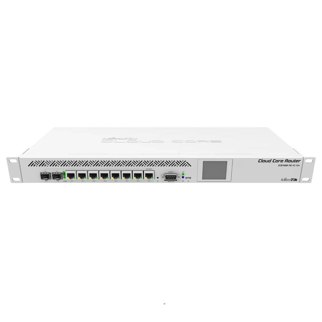 [CCR1009-7G-1C-1S+] MikroTik CCR1009-7G-1C-1S+ Cloud Core Router 9 núcleos con SFP+ 10G