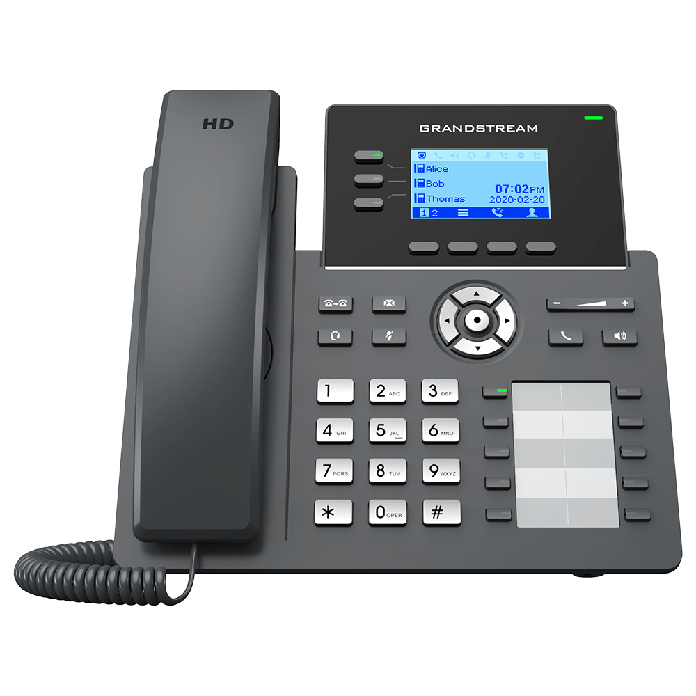 Grandstream GRP2604P Teléfono IP 3 Cuentas SIP 6 Líneas PoE