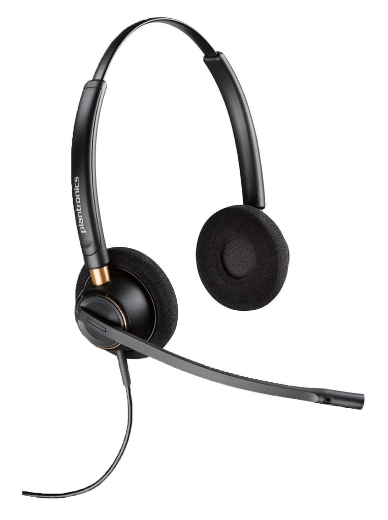 Poly Audífono Binaural Plantronics EncorePro 520, Noise-Canceling, Conexión QD, Negro