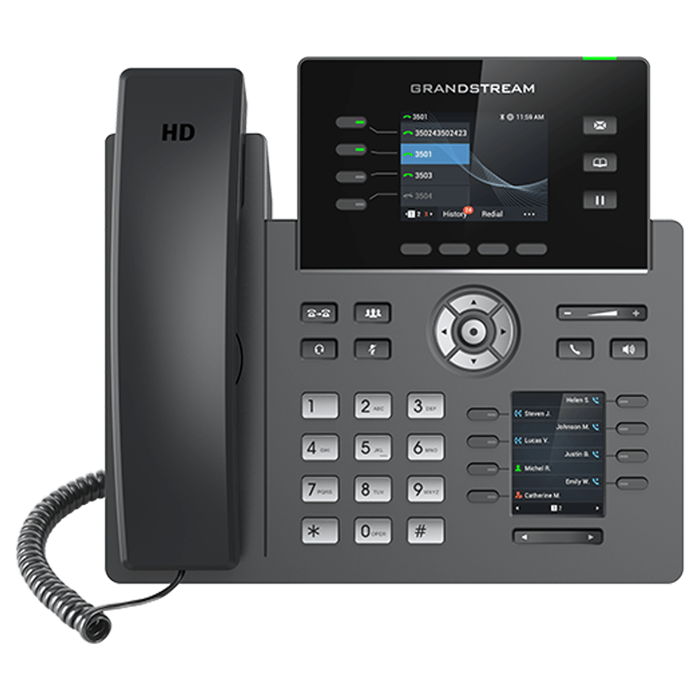 Grandstream GRP2614 Teléfono IP Profesional 4 Cuentas SIP 8 Líneas WiFi Dual Band Gigabit PoE