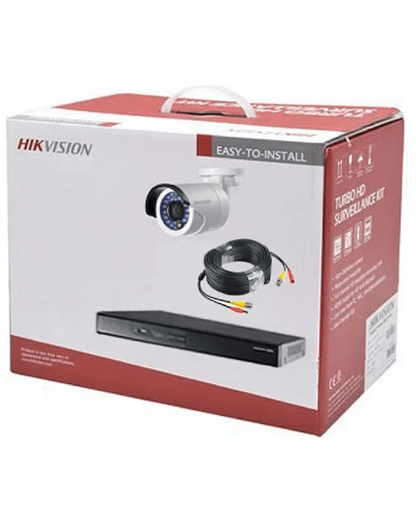 Hikvision KIT DVR 8ch + 8 Bullet IP66 + 8 Rollos BNC 20mt + HDD 1TB