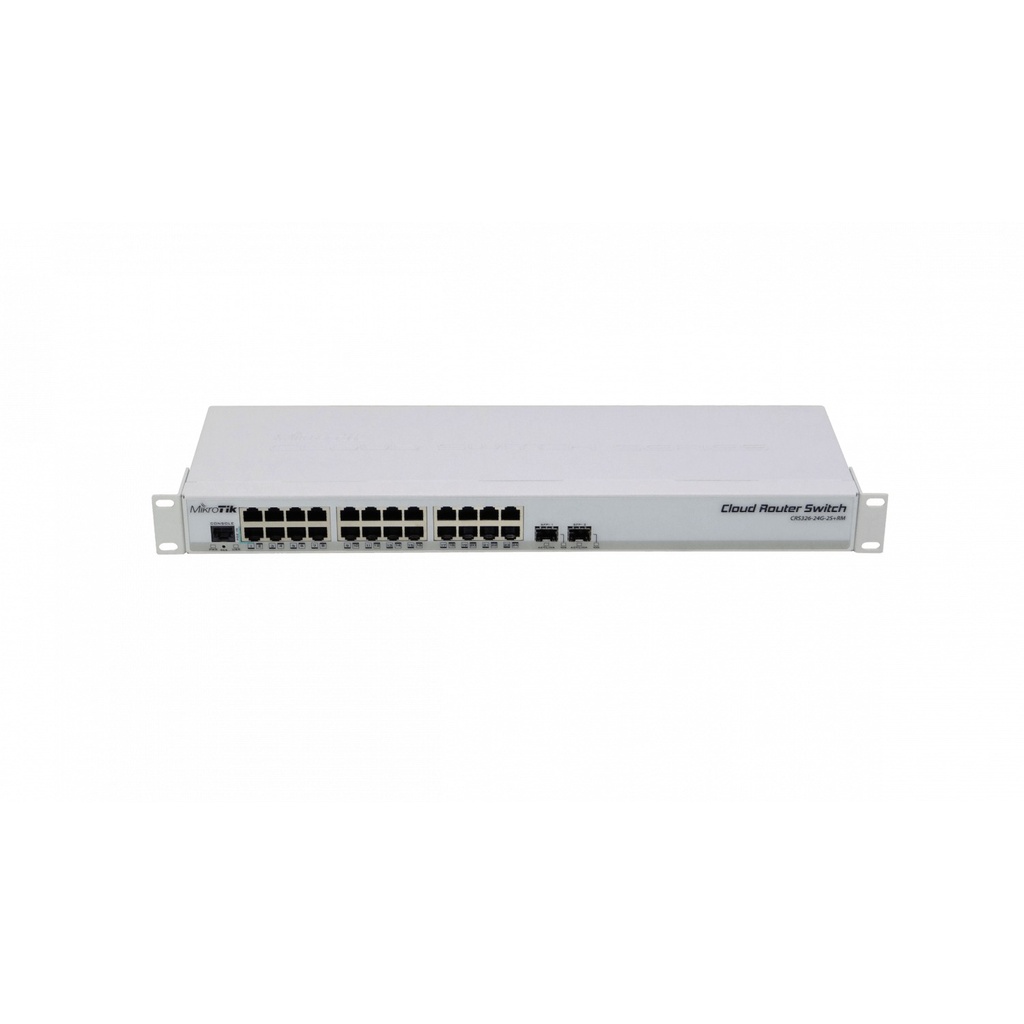 [CRS326-24G-2S+RM] MikroTik CRS326-24G-2S+RM Switch 24 puertos Gigabit + 2 SFP+ 10G Rack