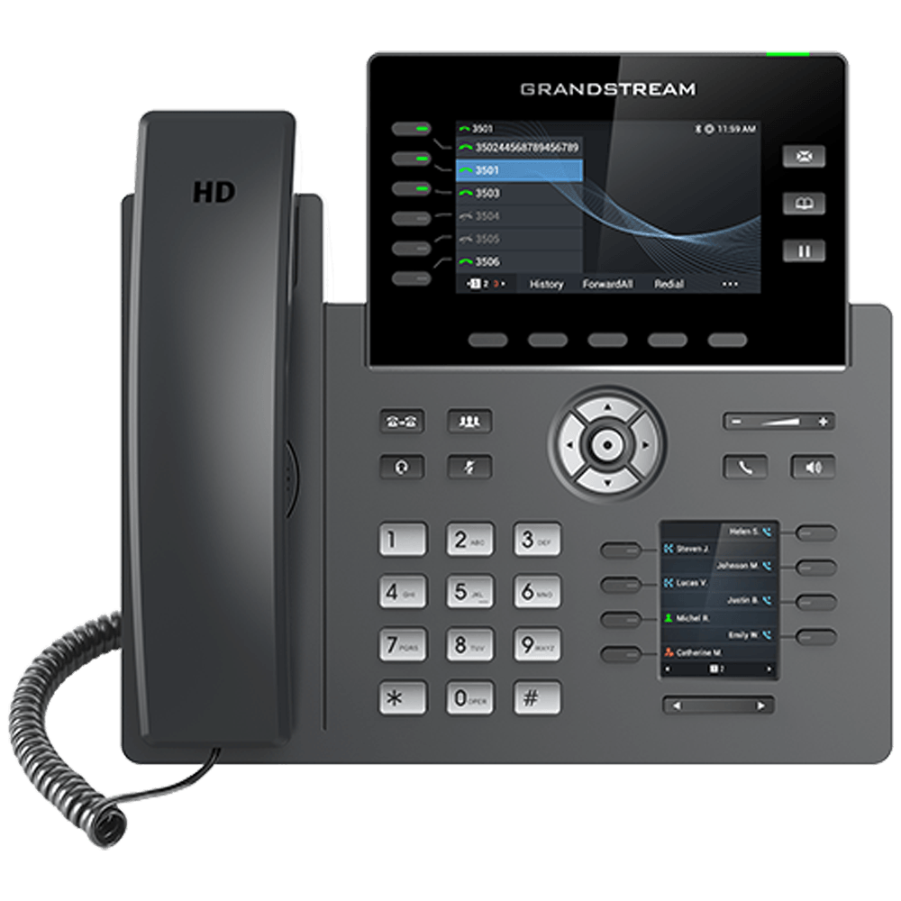 Grandstream GRP2616 Teléfono IP Profesional 6 Cuentas SIP 6 Líneas WiFi Dual Band Bluetooth Gigabit PoE