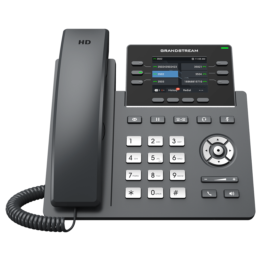 Grandstream GRP2613 Teléfono IP Profesional 6 Líneas 3 Cuentas SIP Gigabit PoE