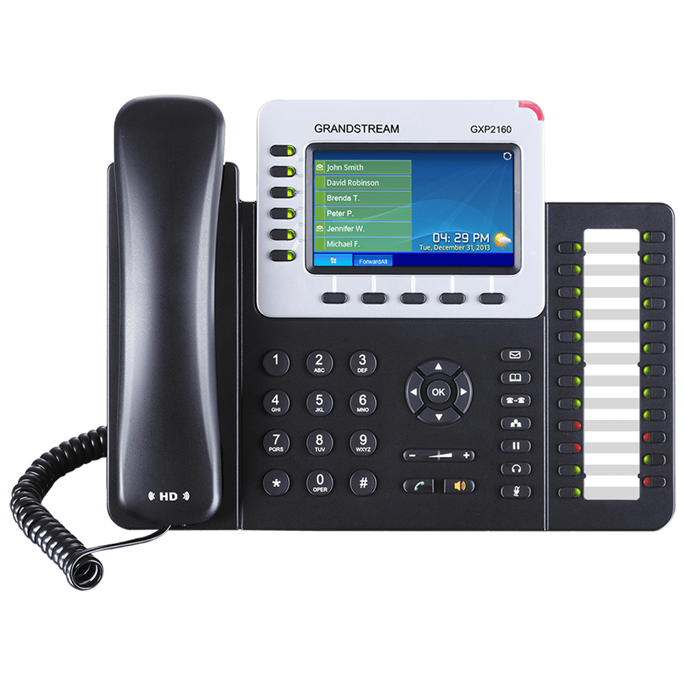 Grandstream GXP2160 Teléfono IP 6 Cuentas SIP 6 Líneas Gigabit PoE Bluetooth 24 BLF