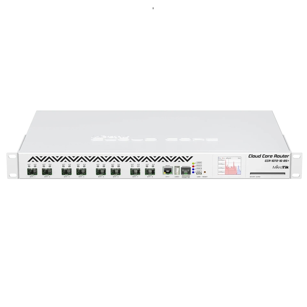 [CCR1072-1G-8S+] MikroTik CCR1072-1G-8S+ Cloud Core Router 72 núcleos con 8 puertos SFP+ 10G
