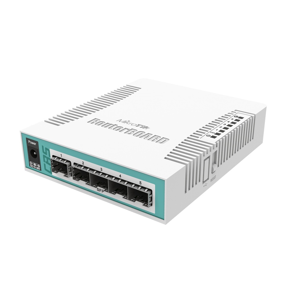 [CRS106-1C-5S] MikroTik CRS106-1C-5S Cloud Router Switch 5 SFP + Puerto Combo Gigabit