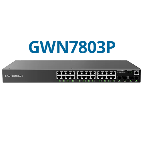 Grandstream GWN7803P Switch Administrable Layer 2+ 24 Puertos Gigabit PoE+ 360W + 4 SFP