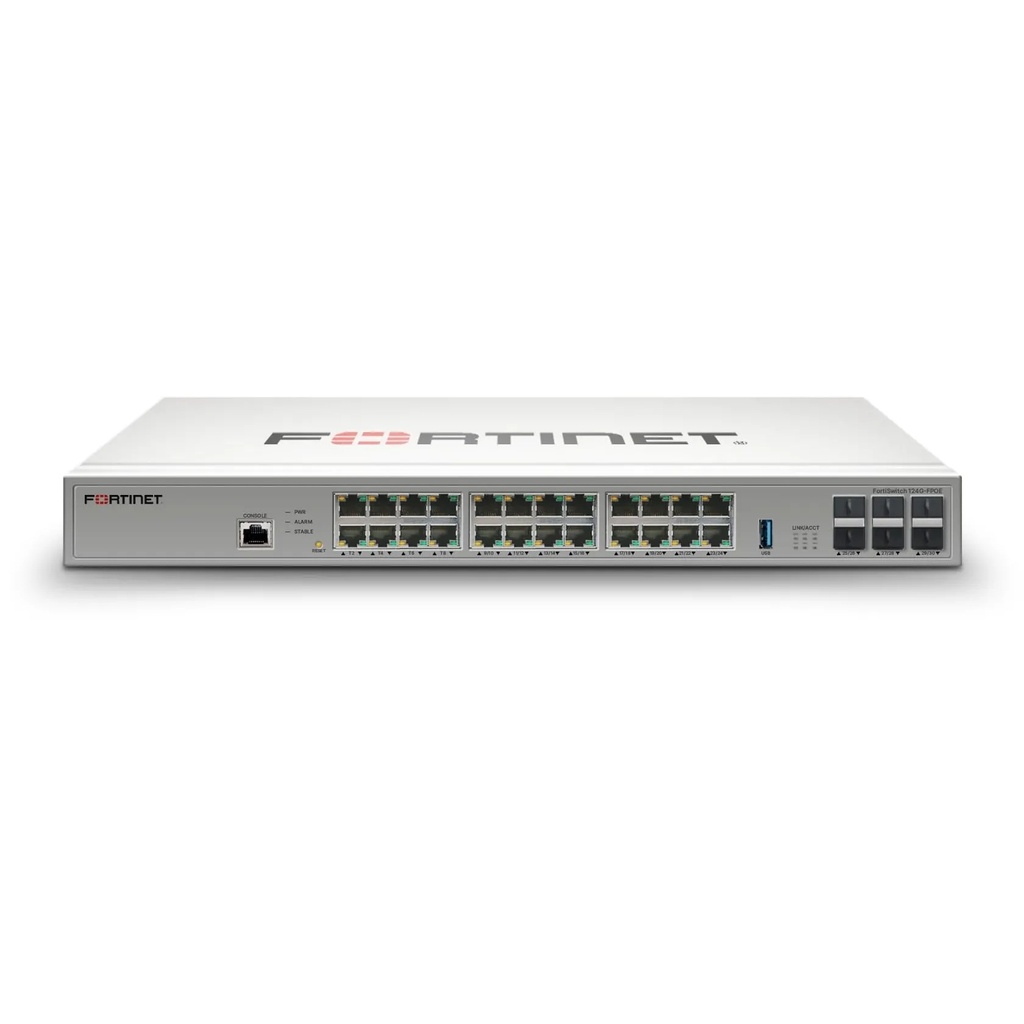 [FS-124G-FPOE] Fortinet FS-124G-FPOE Switch FortiSwitch 124G-FPOE administrable Multi-Gigabit PoE++