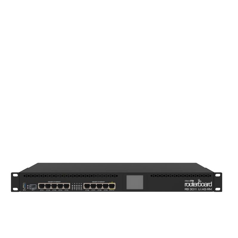 [RB3011UIAS-RM] MikroTik RB3011UiAS-RM Router 10 puertos Gigabit + SFP, USB 3.0 y PoE Out