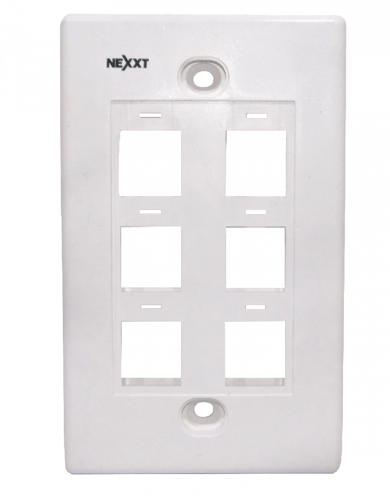 [FP6WL] Linkmade Blanco 6-Keystone Vertical Faceplate 70x114mm