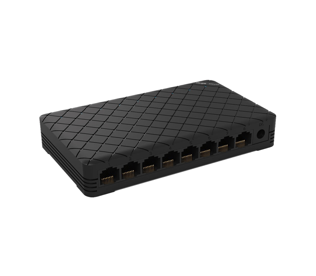[RG-ES08] Reyee RG-ES08 Switch de escritorio plastico no admin 8 Puertos 10/100Mbps