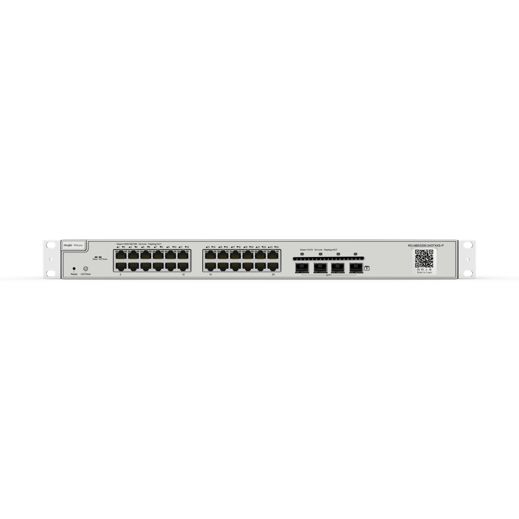 [RG-NBS3200-24GT4XS-P] Reyee RG-NBS3200-24GT4XS-P Switch PoE administrable capa 2 - 24 puertos Gigabit 4 puertos 10Gbps